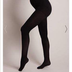 100 Denier Black Microfiber Maternity Tight